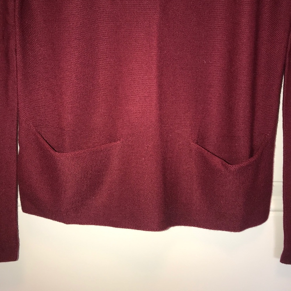 Ann Taylor Knit Top/Sweater Burgundy Maroon - Picture 5 of 6